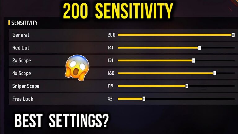Free Fire Sensitivity Settings Free Fire Sensitivity Settings